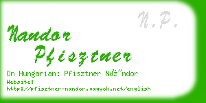 nandor pfisztner business card